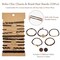 Wrapables Charms and Braided Boho Hair Tie Bracelets for Women, No Damage Elastic Hair Bands, Hair Accessories for Ponytails (10pcs), Brown